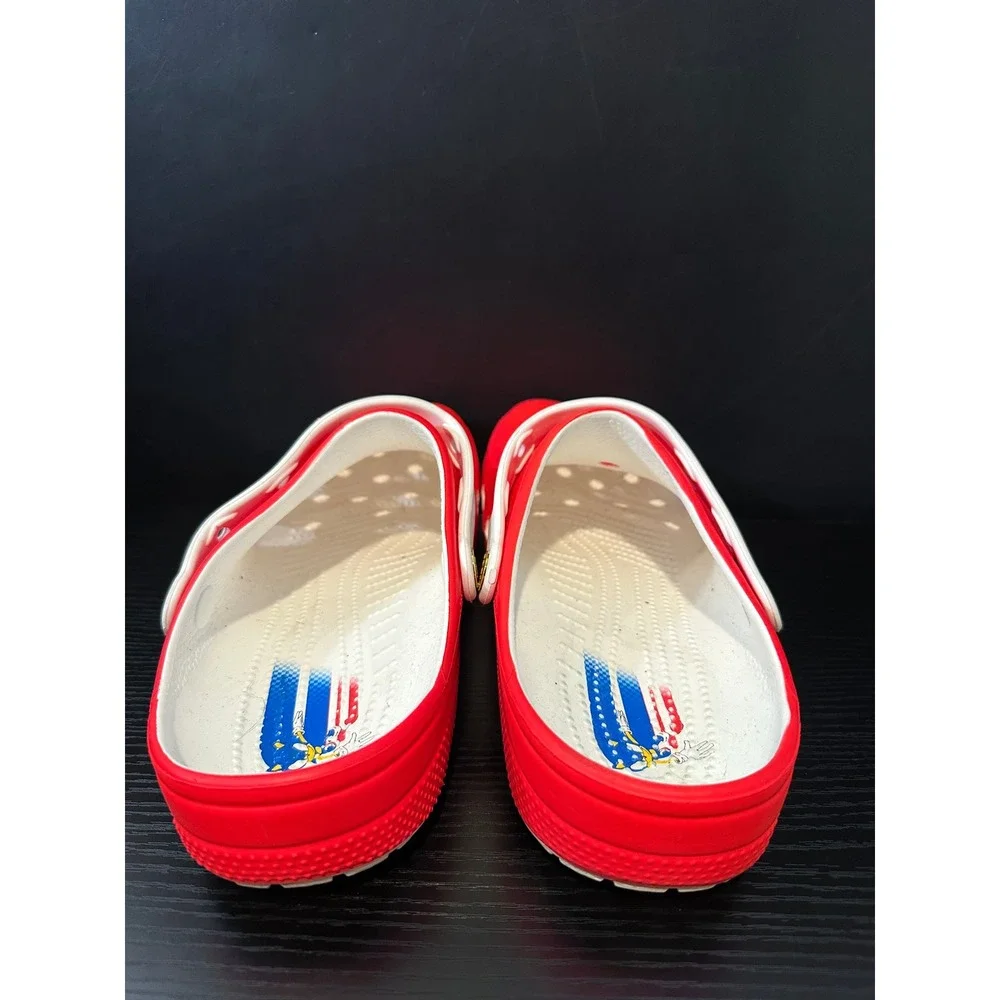 Crocs Sonic the Hedgehog Classic Clogs Red White Mens 9 Womens 11 Shoes